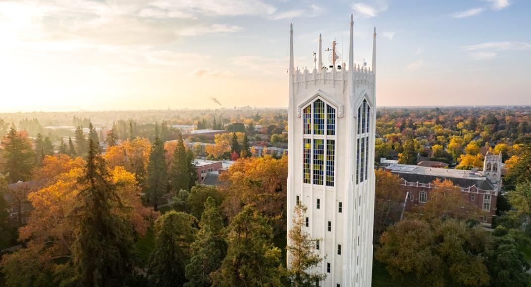 aerial photo of stockton campus